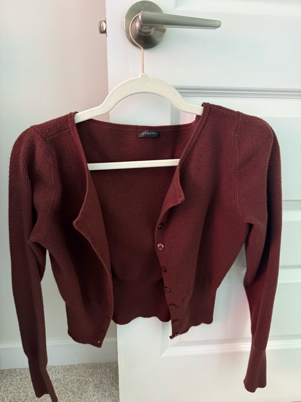 Dynamite Burgundy Cardigan